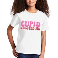 Cupid Ghosted Me Funny Valentines Day Kids T-Shirt