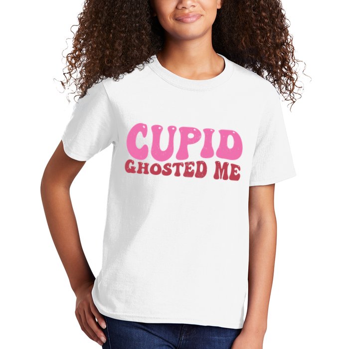 Cupid Ghosted Me Funny Valentines Day Kids T-Shirt
