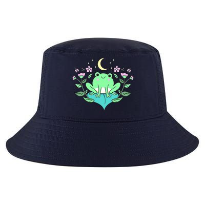 Cottagecore Goblincore Moon Flowers Forest Frog Mushroom Cool Comfort Performance Bucket Hat