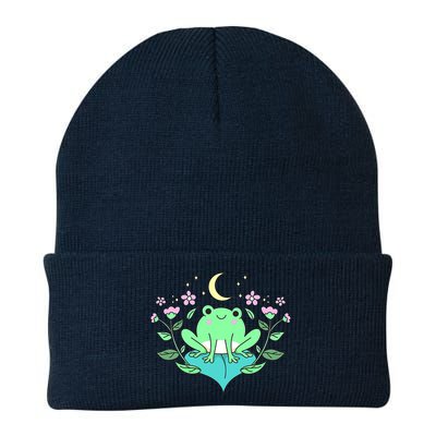 Cottagecore Goblincore Moon Flowers Forest Frog Mushroom Beanie