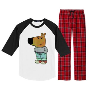 Chill Guys Meme IM Just A Chill Guys Raglan Sleeve Pajama Set