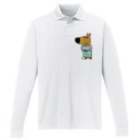 Chill Guys Meme IM Just A Chill Guys Performance Long Sleeve Polo