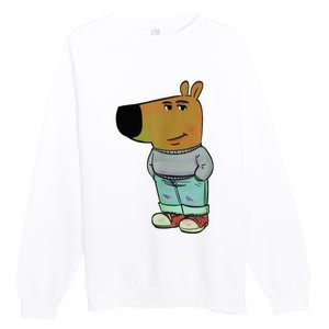 Chill Guys Meme IM Just A Chill Guys Premium Crewneck Sweatshirt