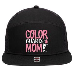 Color Guard Mom Gift Marching Band School Mommy Mother Gift 7 Panel Mesh Trucker Snapback Hat