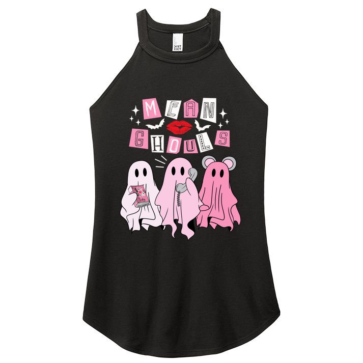 Cute Ghost Mean Ghouls Funny Halloween Costume Spooky Season Women's Perfect Tri Rocker Tank