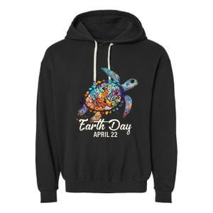 Cute Groovy Make Everyday Earth Day Classroom Teachers Garment-Dyed Fleece Hoodie