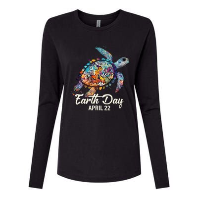 Cute Groovy Make Everyday Earth Day Classroom Teachers Womens Cotton Relaxed Long Sleeve T-Shirt