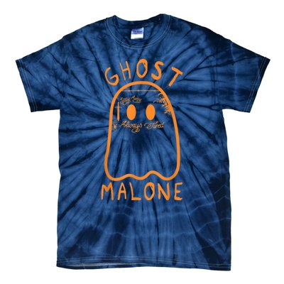 Cute Ghost Malone Fall Season Funny Halloween Spooky Season Tie-Dye T-Shirt