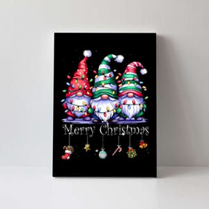 Cute Gnomes Merry Christmas Light Family Gnome Xmas Matching Canvas