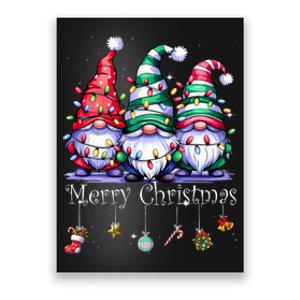 Cute Gnomes Merry Christmas Light Family Gnome Xmas Matching Poster