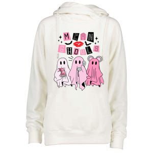 Cute Ghost Mean Ghouls Funny Halloween Costume Spooky Season Womens Funnel Neck Pullover Hood