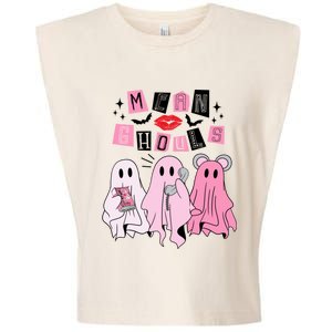 Cute Ghost Mean Ghouls Funny Halloween Costume Spooky Season Garment-Dyed Women's Muscle Tee