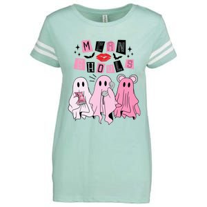 Cute Ghost Mean Ghouls Funny Halloween Costume Spooky Season Enza Ladies Jersey Football T-Shirt