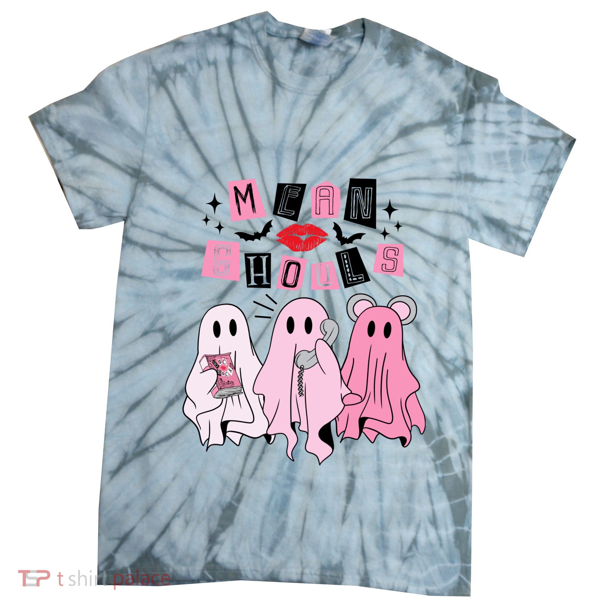 Cute Ghost Mean Ghouls Funny Halloween Costume Spooky Season Tie-Dye T-Shirt