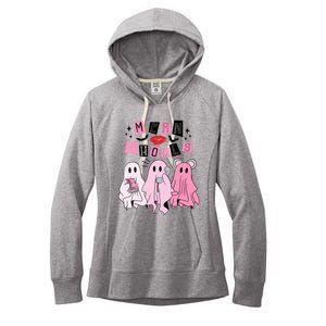 Cute Ghost Mean Ghouls Funny Halloween Costume Spooky Season Women's Fleece Hoodie