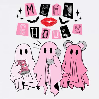 Cute Ghost Mean Ghouls Funny Halloween Costume Spooky Season T-Shirt