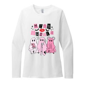 Cute Ghost Mean Ghouls Funny Halloween Costume Spooky Season Womens CVC Long Sleeve Shirt