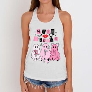 Cute Ghost Mean Ghouls Funny Halloween Costume Spooky Season Women's Knotted Racerback Tank