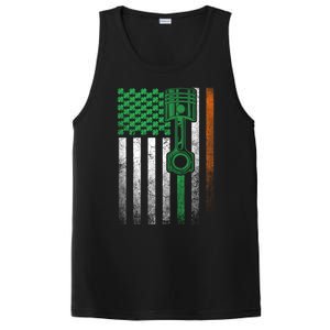 Car Guy Mechanic Gift St Patrick's Day Irish American Flag Gift PosiCharge Competitor Tank