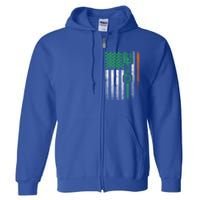 Car Guy Mechanic Gift St Patrick's Day Irish American Flag Gift Full Zip Hoodie