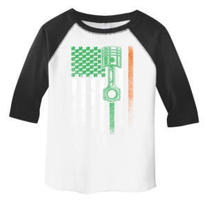 Car Guy Mechanic Gift St Patrick's Day Irish American Flag Gift Toddler Fine Jersey T-Shirt