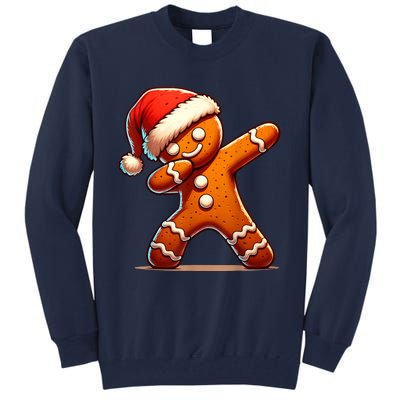 Christmas Gingerbread Man Dabbing Boy Santa Xmas Funny Tall Sweatshirt