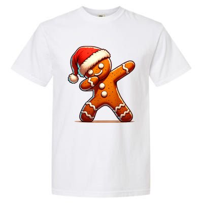 Christmas Gingerbread Man Dabbing Boy Santa Xmas Funny Garment-Dyed Heavyweight T-Shirt