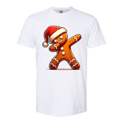 Christmas Gingerbread Man Dabbing Boy Santa Xmas Funny Softstyle CVC T-Shirt