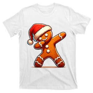 Christmas Gingerbread Man Dabbing Boy Santa Xmas Funny T-Shirt