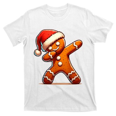 Christmas Gingerbread Man Dabbing Boy Santa Xmas Funny T-Shirt