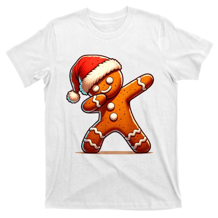 Christmas Gingerbread Man Dabbing Boy Santa Xmas Funny T-Shirt