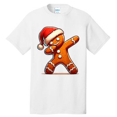 Christmas Gingerbread Man Dabbing Boy Santa Xmas Funny Tall T-Shirt