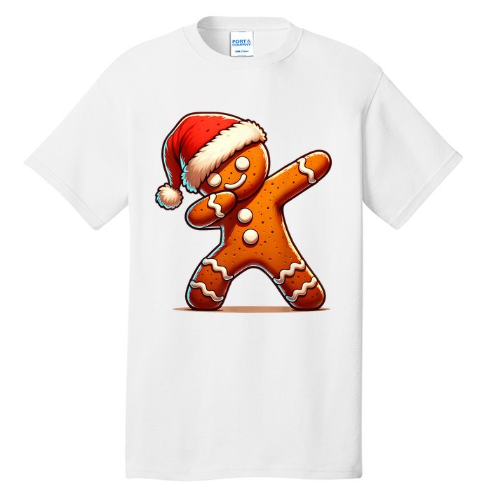 Christmas Gingerbread Man Dabbing Boy Santa Xmas Funny Tall T-Shirt