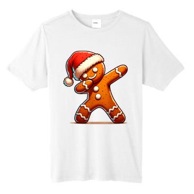 Christmas Gingerbread Man Dabbing Boy Santa Xmas Funny Tall Fusion ChromaSoft Performance T-Shirt