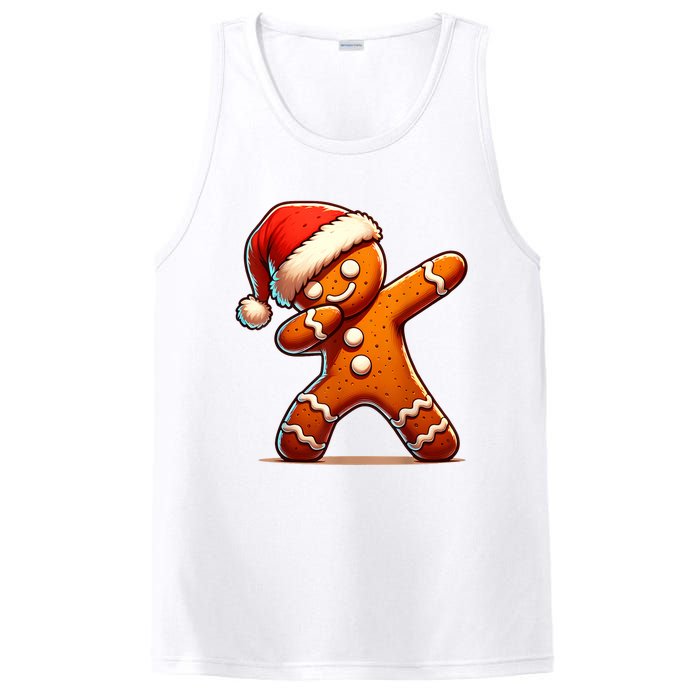 Christmas Gingerbread Man Dabbing Boy Santa Xmas Funny PosiCharge Competitor Tank