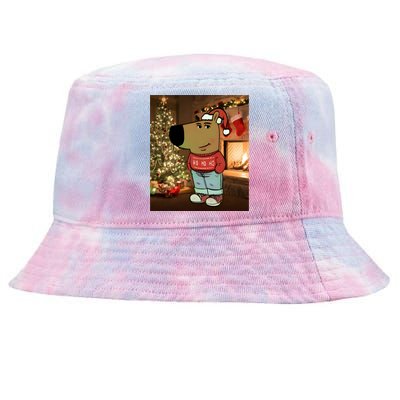 Chill Guy Meme Costume Funny Chill Guy Meme Tie-Dyed Bucket Hat