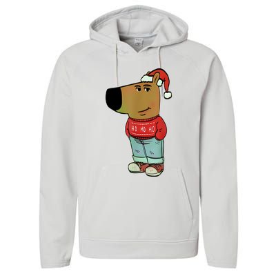 Chill Guy My New Character Meme Christmas Chill Guy Performance Fleece Hoodie