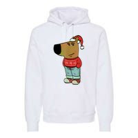 Chill Guy My New Character Meme Christmas Chill Guy Premium Hoodie