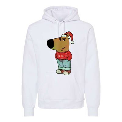 Chill Guy My New Character Meme Christmas Chill Guy Premium Hoodie