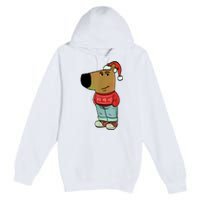 Chill Guy My New Character Meme Christmas Chill Guy Premium Pullover Hoodie