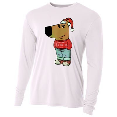 Chill Guy My New Character Meme Christmas Chill Guy Cooling Performance Long Sleeve Crew