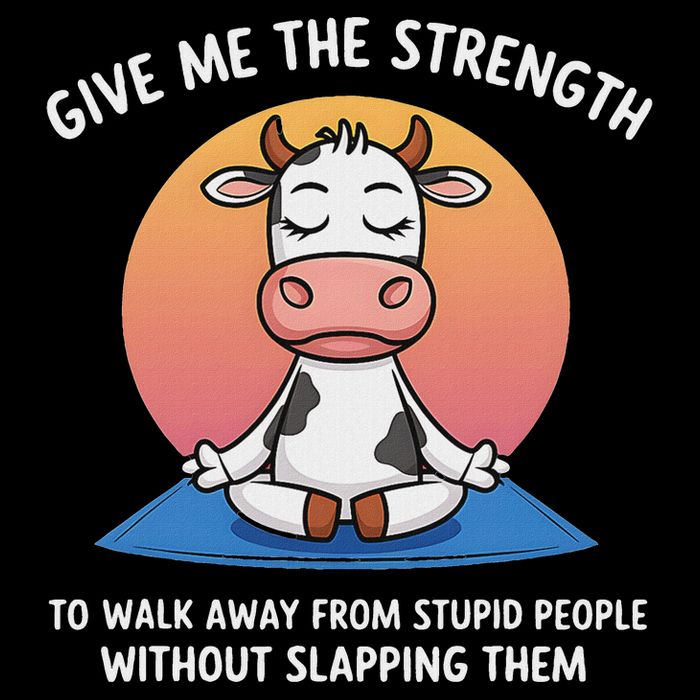 Cow Give Me The Strength To Walk Away From Stupid People Cooling Performance Crew T-Shirt
