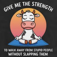 Cow Give Me The Strength To Walk Away From Stupid People Adult Drive Performance Visor