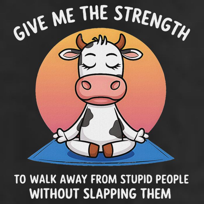 Cow Give Me The Strength To Walk Away From Stupid People Adult Drive Performance Visor