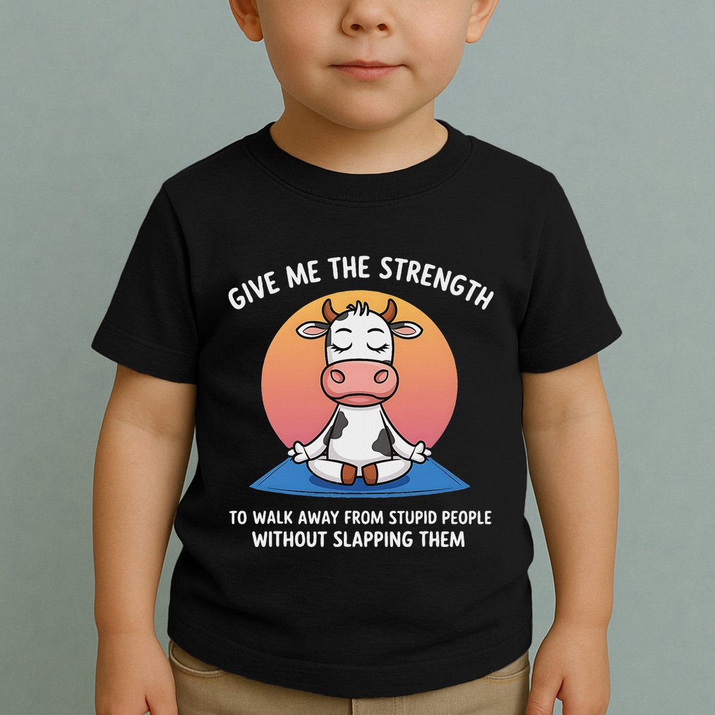 Cow Give Me The Strength To Walk Away From Stupid People Toddler T-Shirt