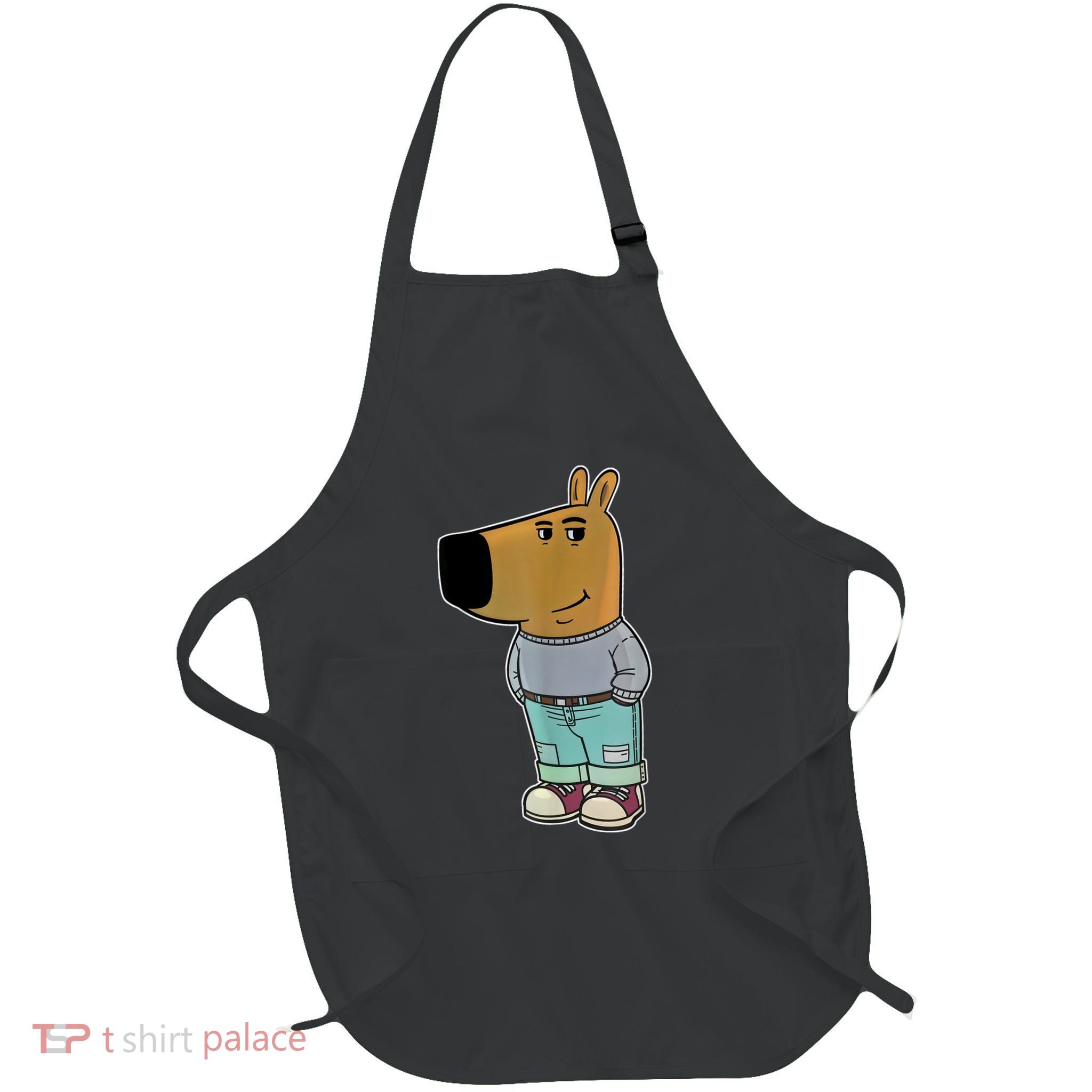Chill Guy Meme Funny Dog Full-Length Apron With Pockets