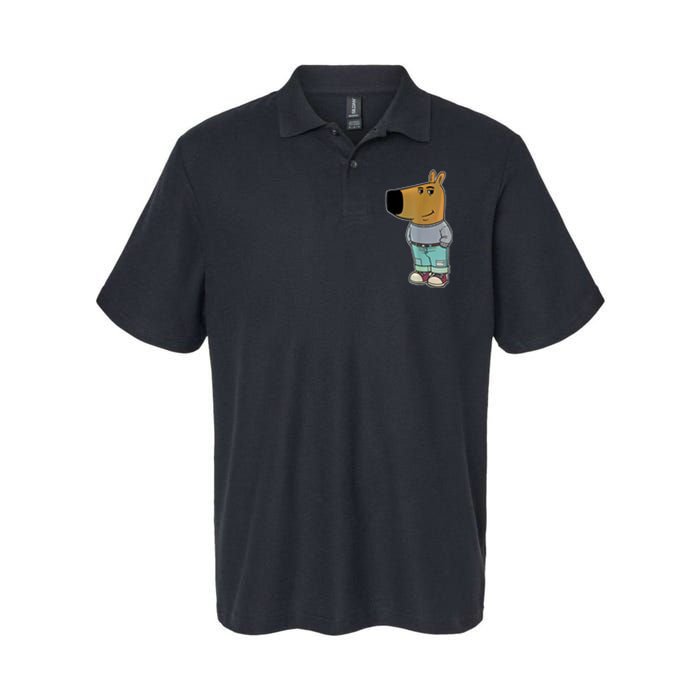 Chill Guy Meme Funny Dog Softstyle Adult Sport Polo