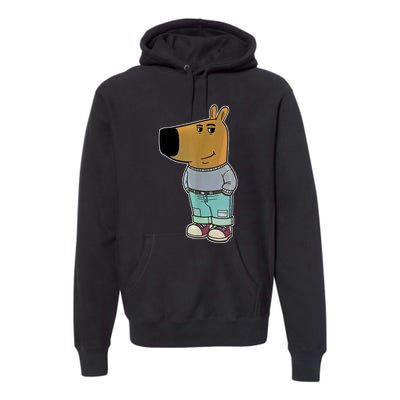 Chill Guy Meme Funny Dog Premium Hoodie