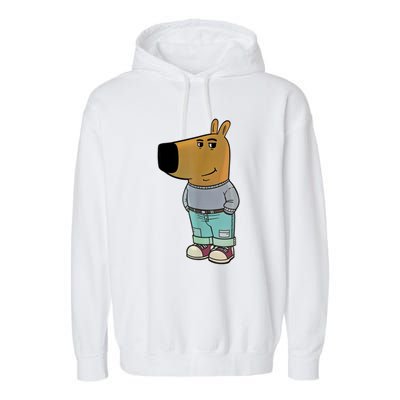 Chill Guy Meme Funny Dog Garment-Dyed Fleece Hoodie