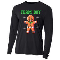 Christmas Gingerbread Man Team Boy Gender Reveal Cooling Performance Long Sleeve Crew